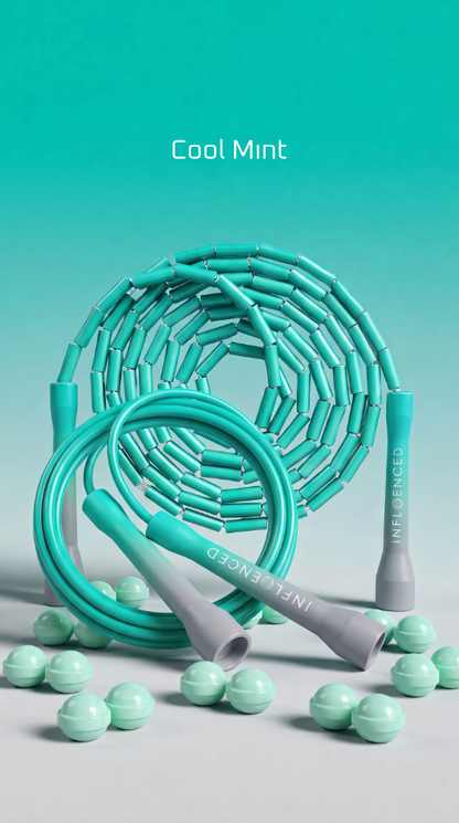 Cool Mint matching PVC and beaded jump rope bundle by Infloenced